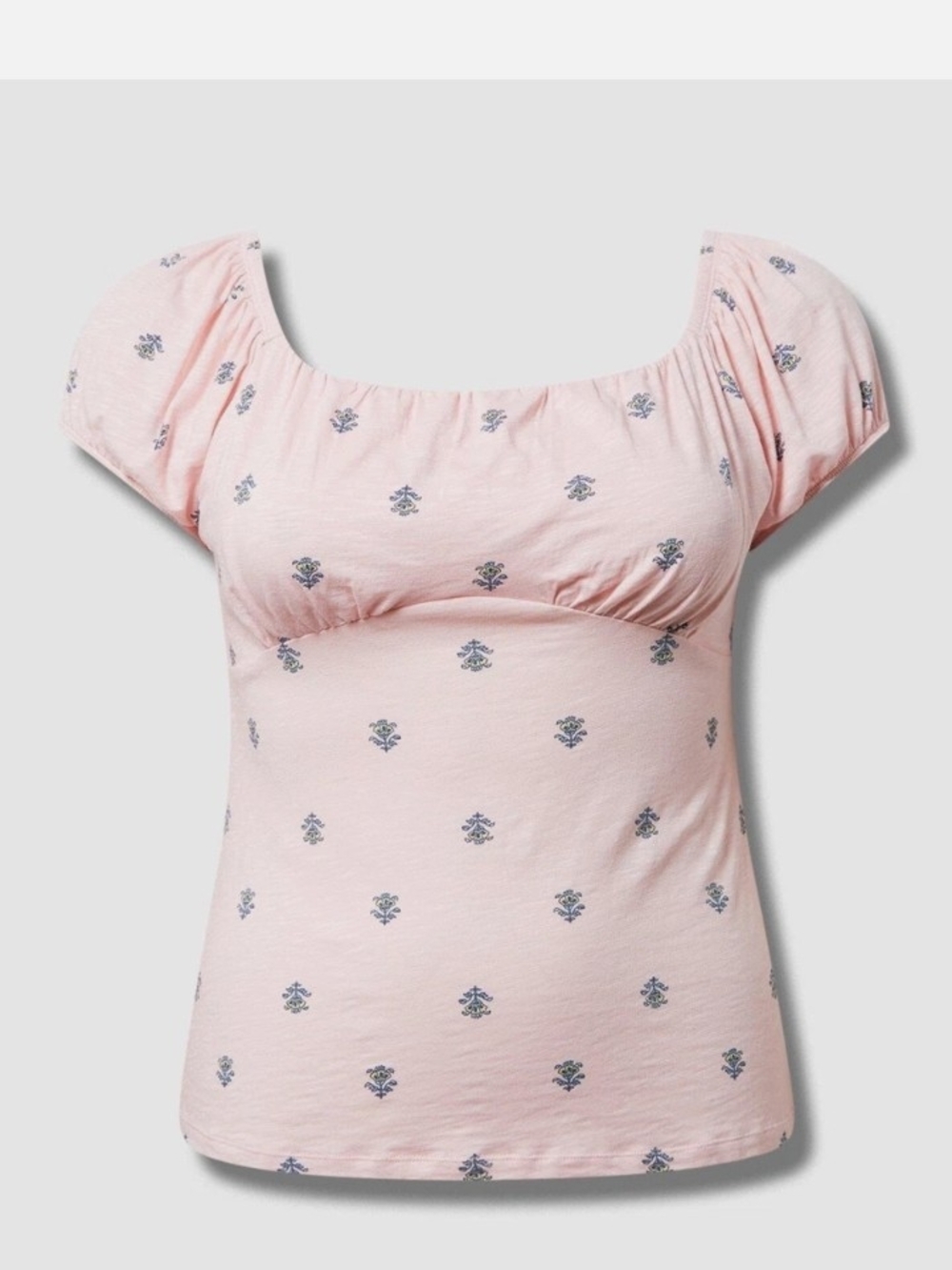 Torrid Pink Floral Scoop-Neck Blouse NWOT